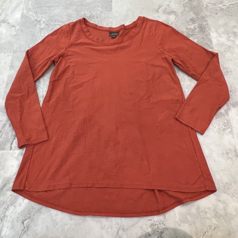 Nomadic Traders NTCO Burnt Orange Tunic Top Women's Size Medium M Cotton